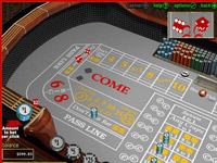 Screenshot of a craps Table